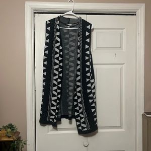 black and white CATO cardigan